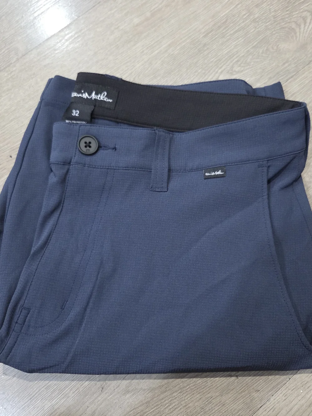 Travis Mathew Navy Flat Front Performance Shorts